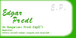 edgar predl business card